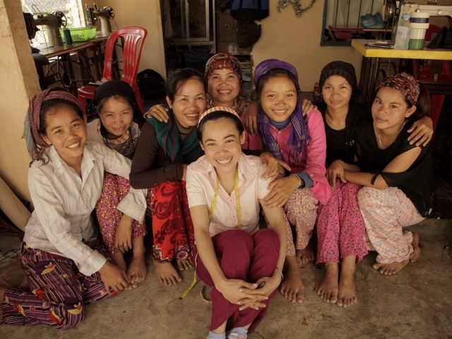 Cambodian women that make the items for Red Dirt Road